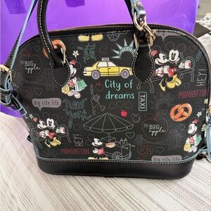 Disney Doone & Burke Mickey Mouse New York Satchel - Black and Multicolor